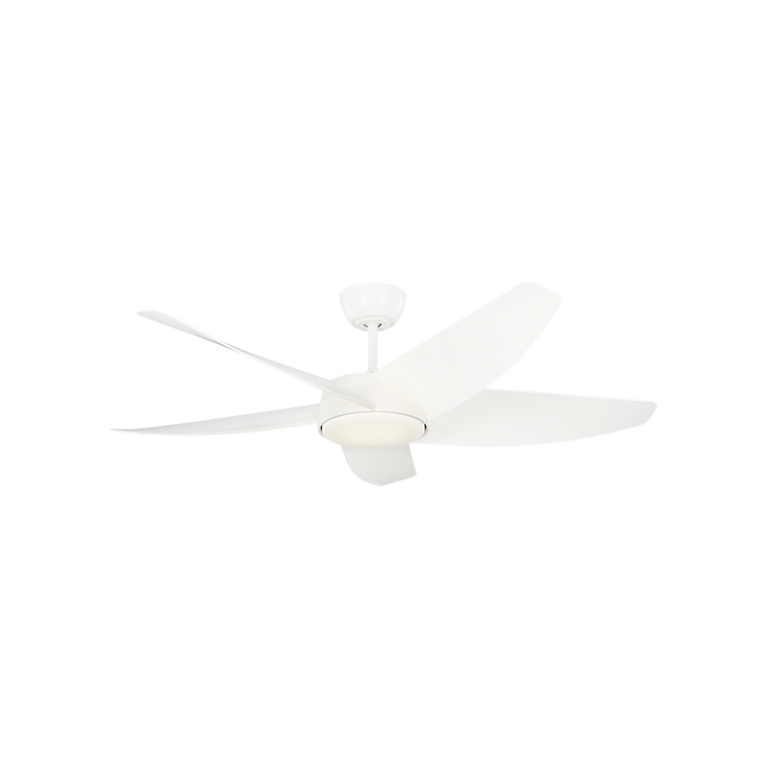 Generation Lighting Arkdale Smart 52 Inch LED Ceiling Fan Matte White Finish Matte White Blades (5ARKSM52RZWD)