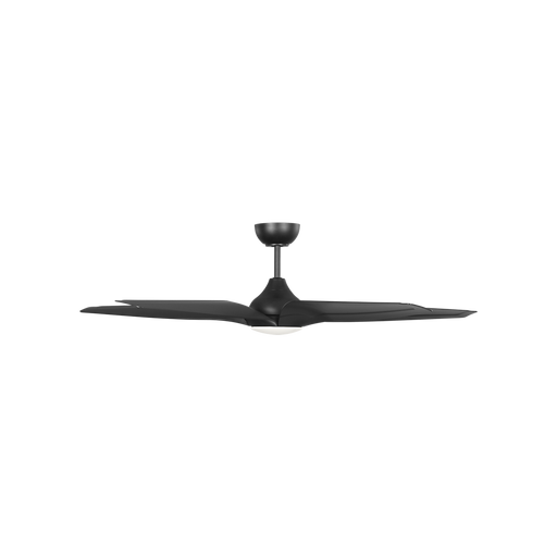 Generation Lighting Dellwood Coastal Smart 56 Inch LED Ceiling Fan Midnight Black Finish Midnight Black Blades (5DLWCSM56MBKD)