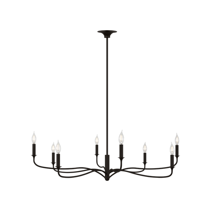 Generation Lighting Chatsworth 42 Inch Chandelier In Aged Iron (AC1218AI)