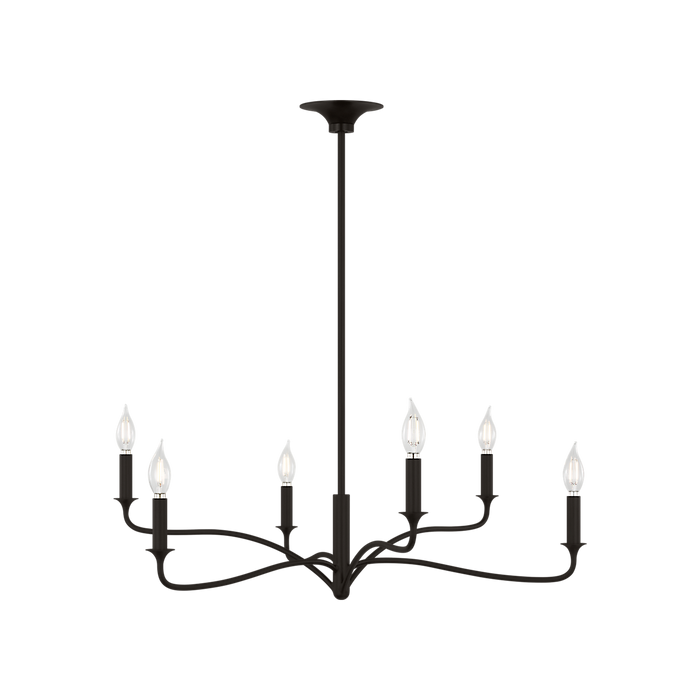Generation Lighting Chatsworth 32 Inch Chandelier In Aged Iron (AC1226AI)