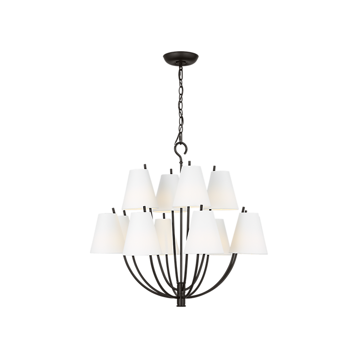 Generation Lighting Marina 30 Inch Chandelier In Aged Iron (CC18312AI)