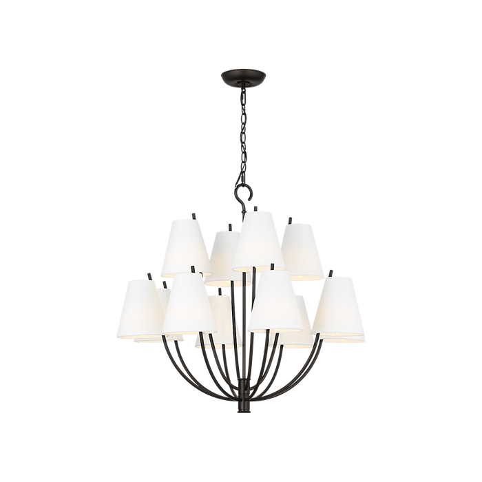 Generation Lighting Marina 30 Inch Chandelier In Aged Iron (CC18312AI)