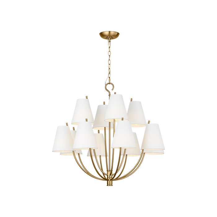 Generation Lighting Marina 30 Inch Chandelier In Burnished Brass (CC18312BBS)