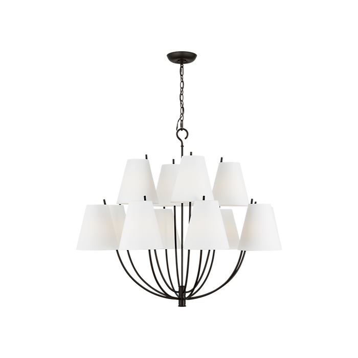 Generation Lighting Marina 40 Inch Chandelier In Aged Iron (CC18412AI)