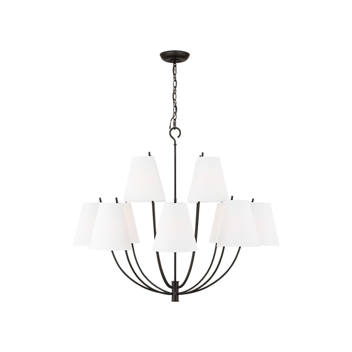 Generation Lighting Marina 40 Inch Chandelier In Aged Iron (CC18412AI)