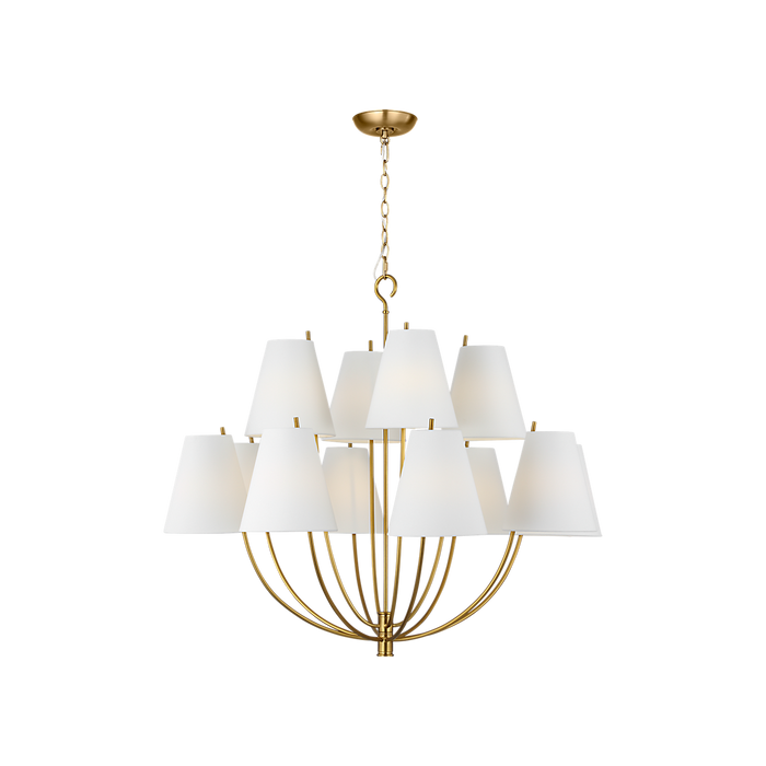 Generation Lighting Marina 40 Inch Chandelier In Burnished Brass (CC18412BBS)