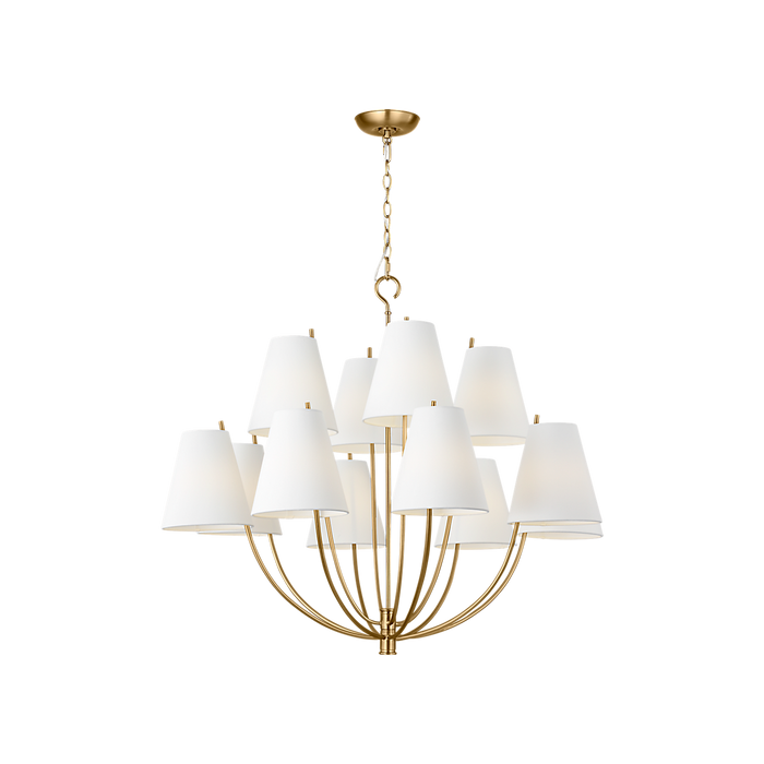 Generation Lighting Marina 40 Inch Chandelier In Burnished Brass (CC18412BBS)