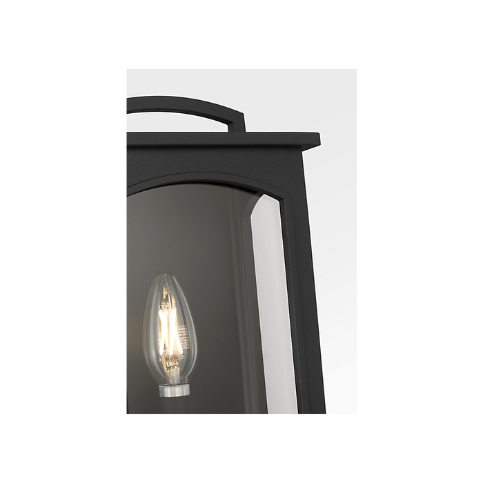 Generation Lighting Modesto 12 Inch Wall Lantern In Textured Black (CO1551TXB)