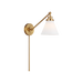 Generation Lighting Wellfleet One-Arm Cone Sconce In Burnished Brass With Milk Glass Shade (CW1121BBSMG)