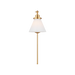 Generation Lighting Wellfleet One-Arm Cone Sconce In Burnished Brass With Milk Glass Shade (CW1121BBSMG)