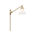 Generation Lighting Wellfleet One-Arm Cone Sconce In Burnished Brass With Milk Glass Shade (CW1121BBSMG)