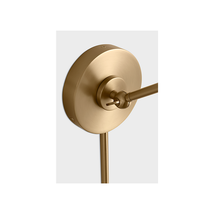 Generation Lighting Wellfleet One-Arm Cone Sconce In Burnished Brass with Burnished Brass Shade (CW1121BBS)