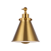 Generation Lighting Wellfleet One-Arm Cone Sconce In Burnished Brass with Burnished Brass Shade (CW1121BBS)