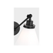 Generation Lighting Wellfleet One-Arm Cone Sconce In Midnight Black With Milk Glass Shade (CW1121MBKMG)