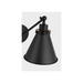 Generation Lighting Wellfleet One-Arm Cone Sconce In Midnight Black with Midnight Black Shade (CW1121MBK)