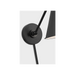 Generation Lighting Wellfleet One-Arm Cone Sconce In Midnight Black with Midnight Black Shade (CW1121MBK)