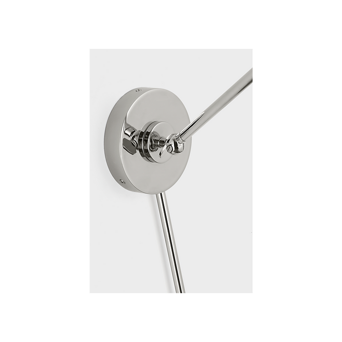 Generation Lighting Wellfleet One-Arm Cone Sconce In Polished Nickel With Milk Glass Shade (CW1121PNMG)