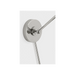 Generation Lighting Wellfleet One-Arm Cone Sconce In Polished Nickel With Milk Glass Shade (CW1121PNMG)