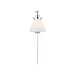 Generation Lighting Wellfleet One-Arm Cone Sconce In Polished Nickel With Milk Glass Shade (CW1121PNMG)