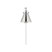 Generation Lighting Wellfleet One-Arm Cone Sconce In Polished Nickel with Polished Nickel Shade (CW1121PN)