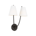Generation Lighting Marina 18 Inch Double Sconce In Aged Iron (CW1422AI)