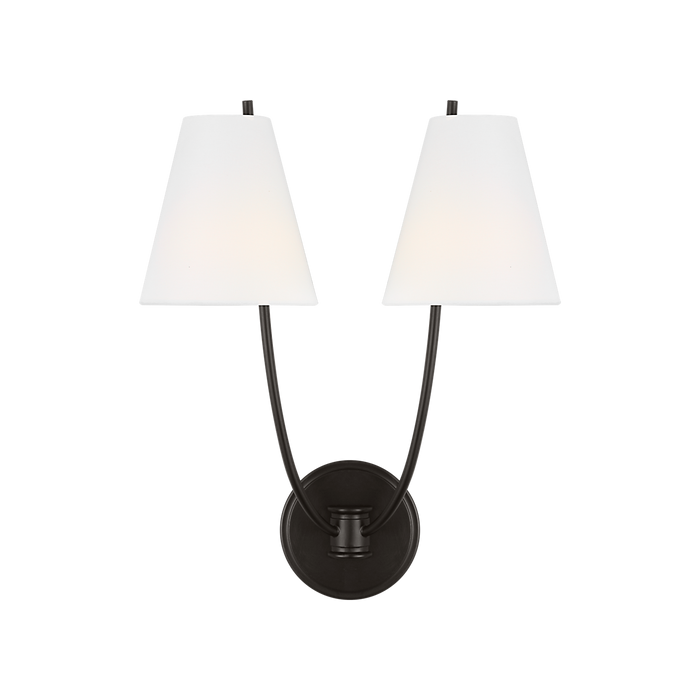Generation Lighting Marina 18 Inch Double Sconce In Aged Iron (CW1422AI)