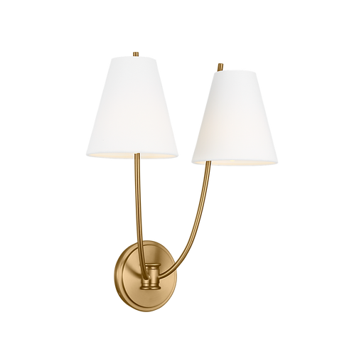 Generation Lighting Marina 18 Inch Double Sconce In Burnished Brass (CW1422BBS)