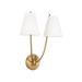 Generation Lighting Marina 18 Inch Double Sconce In Burnished Brass (CW1422BBS)