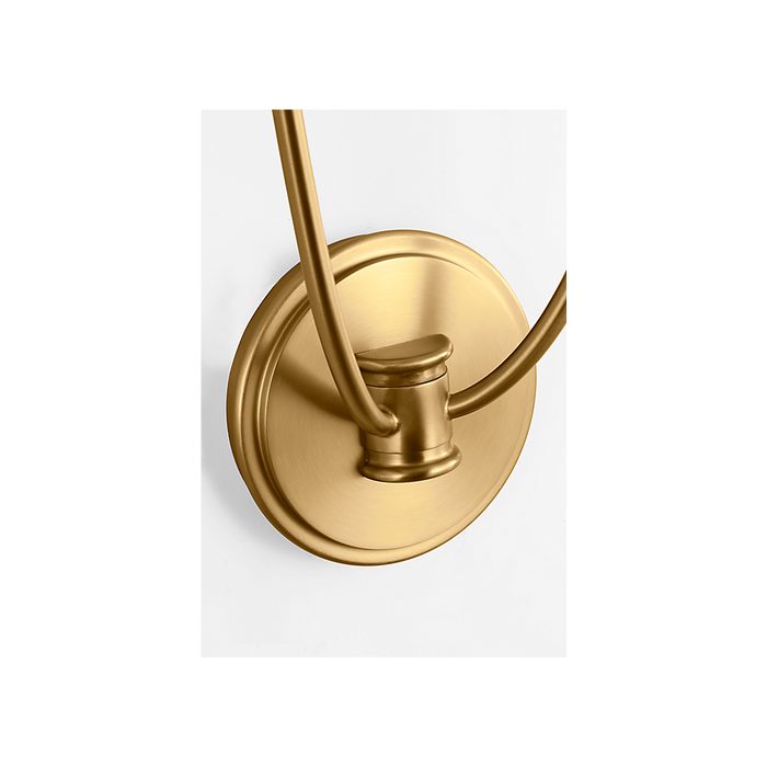 Generation Lighting Marina 18 Inch Double Sconce In Burnished Brass (CW1422BBS)