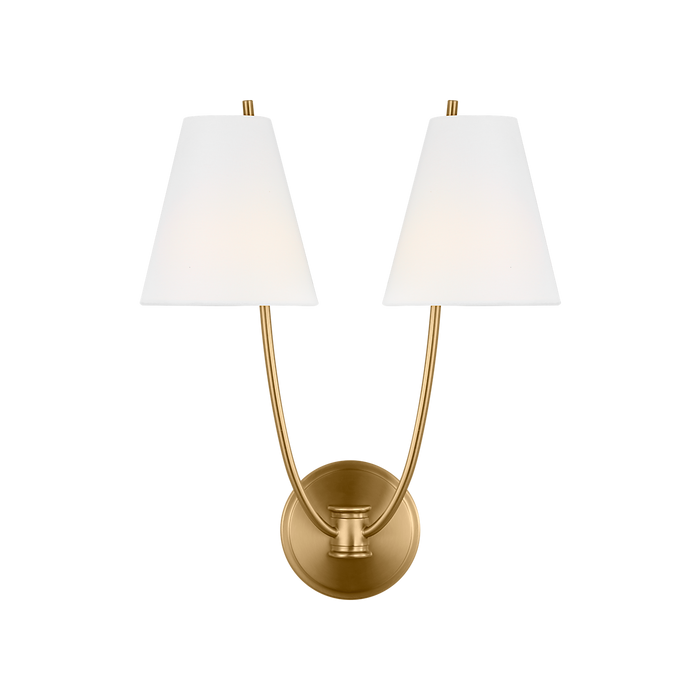 Generation Lighting Marina 18 Inch Double Sconce In Burnished Brass (CW1422BBS)