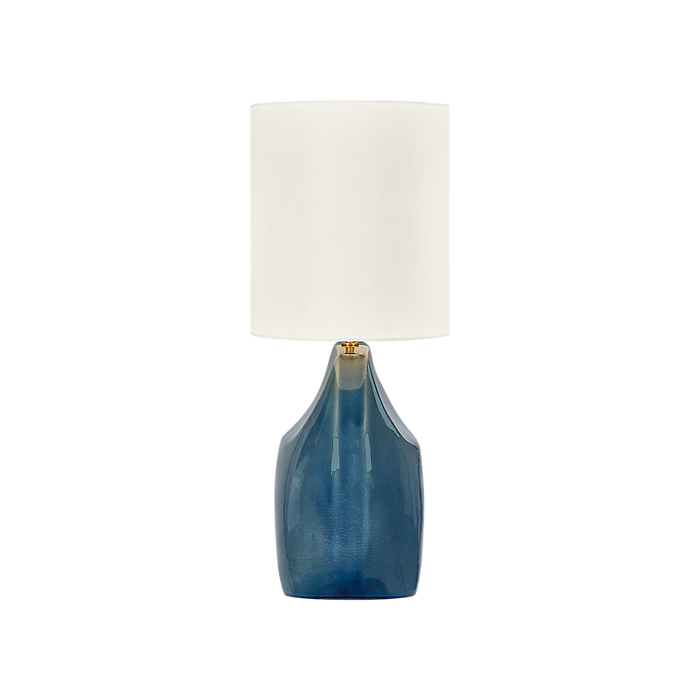 Generation Lighting Pente 27 Inch Table Lamp In Deep Ocean Crackle (HT1161DOC)