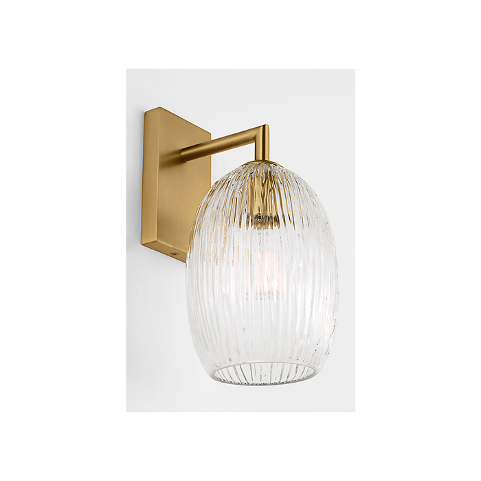 Generation Lighting Serafina 10 Inch Sconce In Burnished Brass (HW1001BBS)