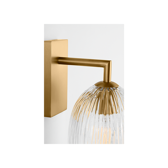 Generation Lighting Serafina 10 Inch Sconce In Burnished Brass (HW1001BBS)