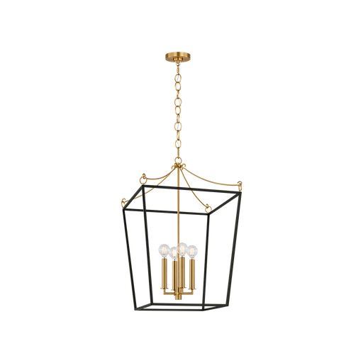 Generation Lighting Carlyle 18 Inch Lantern In Midnight Black (KSC1174MBK)