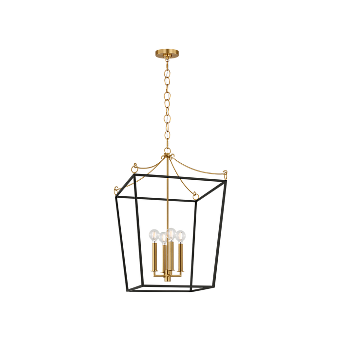 Generation Lighting Carlyle 18 Inch Lantern In Midnight Black (KSC1174MBK)