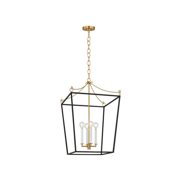 Generation Lighting Carlyle 18 Inch Lantern In Midnight Black (KSC1174MBK)
