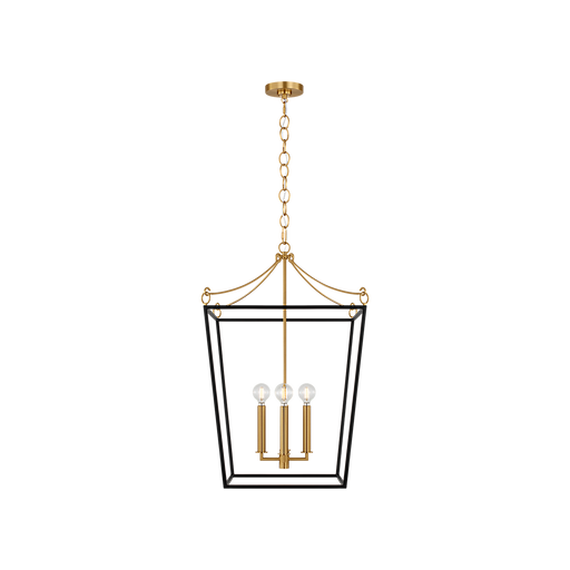 Generation Lighting Carlyle 18 Inch Lantern In Midnight Black (KSC1174MBK)
