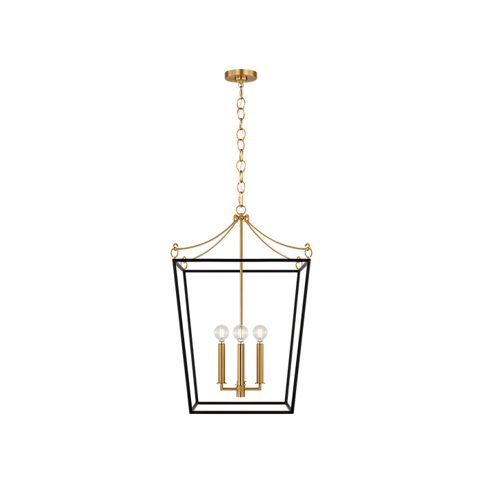 Generation Lighting Carlyle 18 Inch Lantern In Midnight Black (KSC1174MBK)