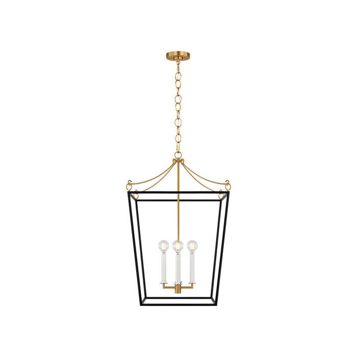 Generation Lighting Carlyle 18 Inch Lantern In Midnight Black (KSC1174MBK)