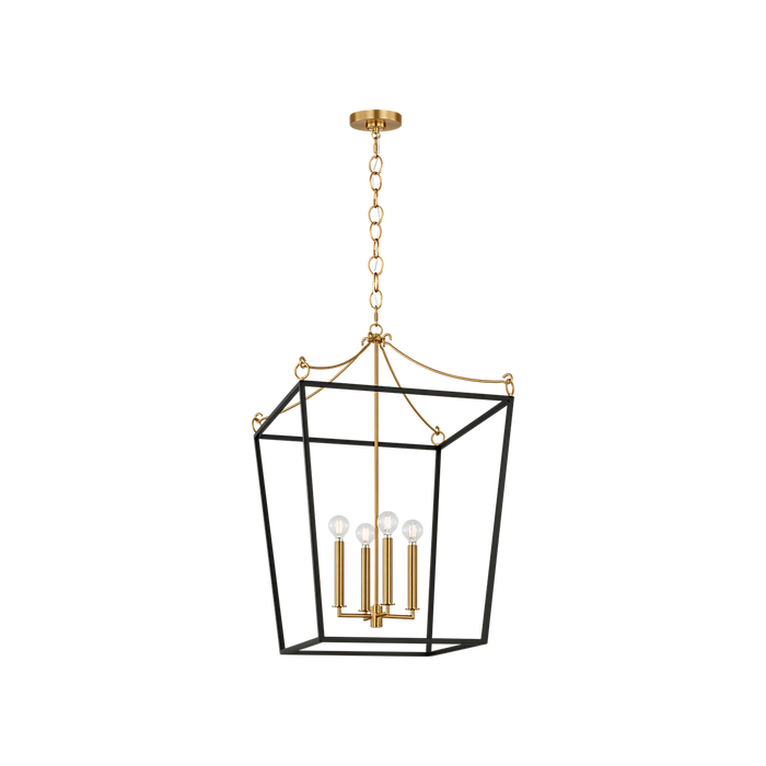 Generation Lighting Carlyle 21 Inch Lantern In Midnight Black (KSC1194MBK)