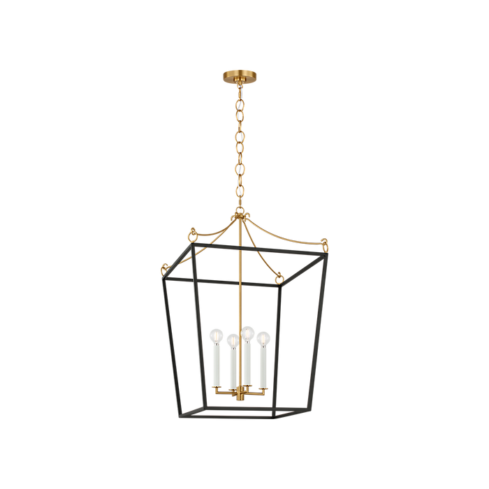 Generation Lighting Carlyle 21 Inch Lantern In Midnight Black (KSC1194MBK)