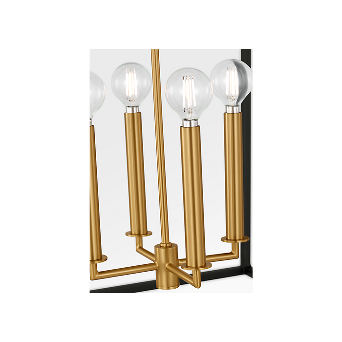 Generation Lighting Carlyle 21 Inch Lantern In Midnight Black (KSC1194MBK)
