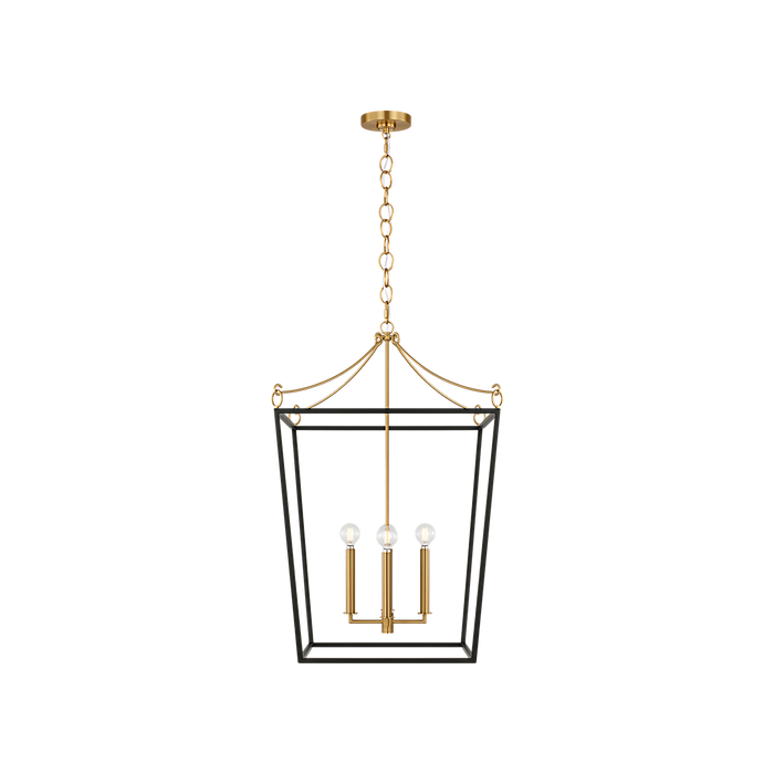 Generation Lighting Carlyle 21 Inch Lantern In Midnight Black (KSC1194MBK)