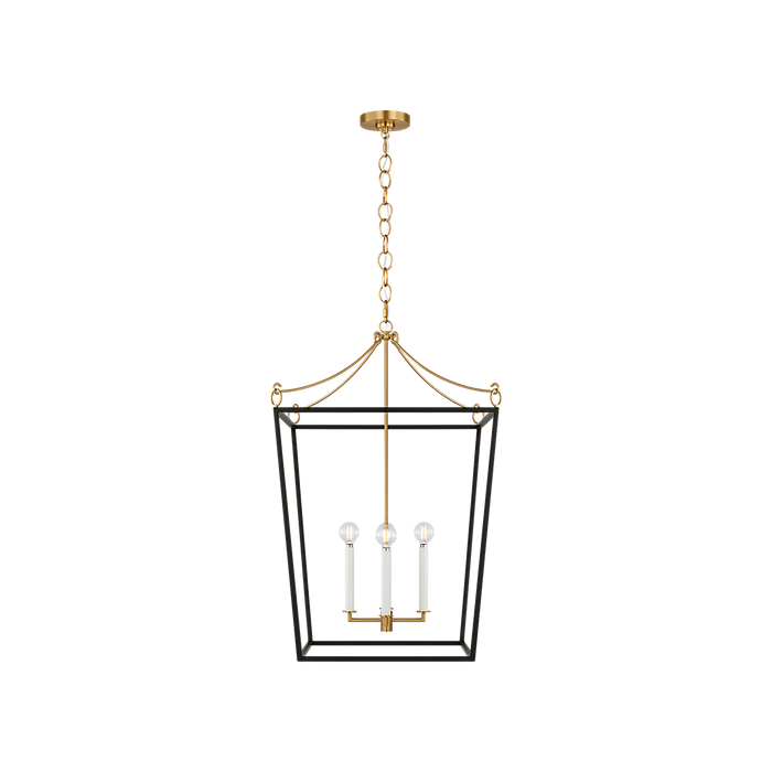 Generation Lighting Carlyle 21 Inch Lantern In Midnight Black (KSC1194MBK)