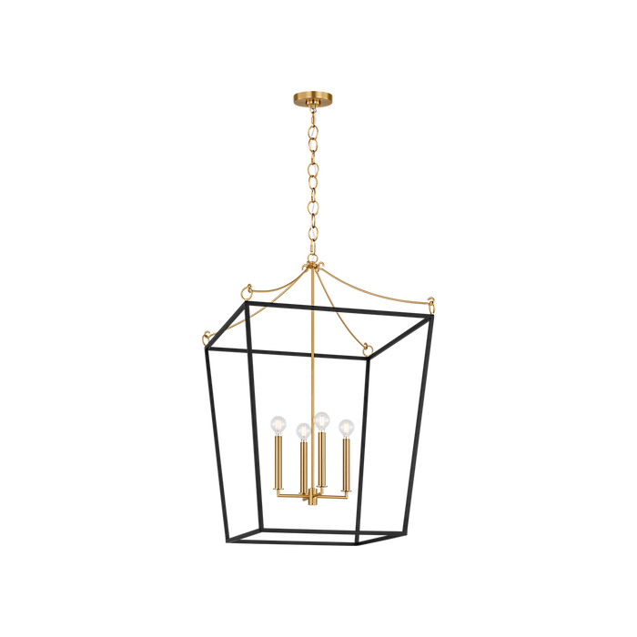 Generation Lighting Carlyle 24 Inch Lantern In Midnight Black (KSC1204MBK)