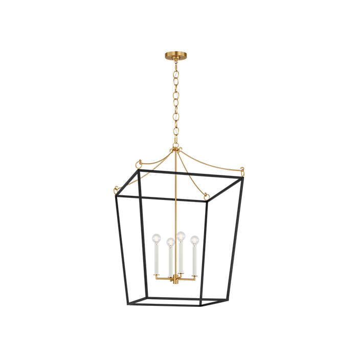 Generation Lighting Carlyle 24 Inch Lantern In Midnight Black (KSC1204MBK)