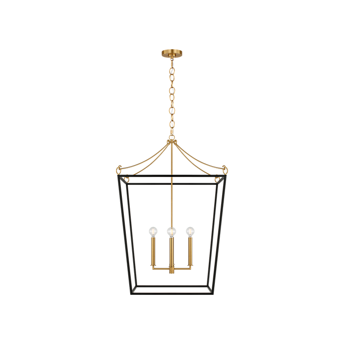 Generation Lighting Carlyle 24 Inch Lantern In Midnight Black (KSC1204MBK)