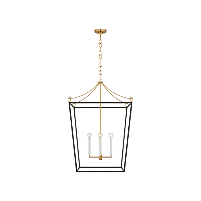 Generation Lighting Carlyle 24 Inch Lantern In Midnight Black (KSC1204MBK)