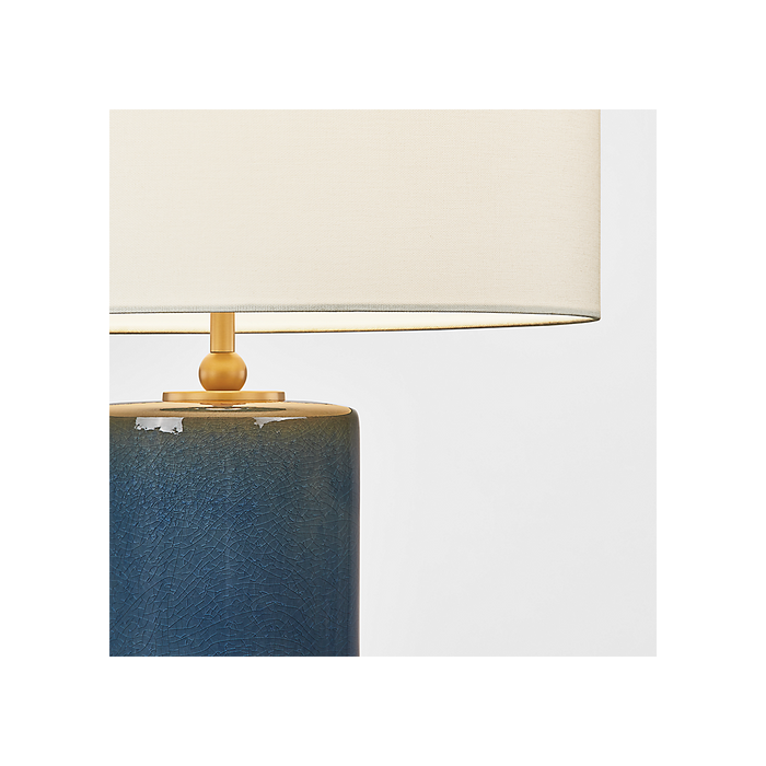 Generation Lighting Lauren 26 Inch Table Lamp In Deep Ocean Crackle (KST1241DOC)
