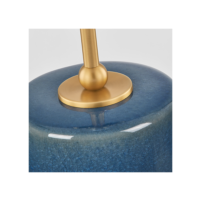 Generation Lighting Lauren 26 Inch Table Lamp In Deep Ocean Crackle (KST1241DOC)
